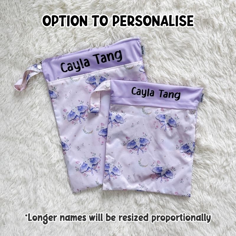 Wet Bag Design 101 – Purple Moth - Option to personalise