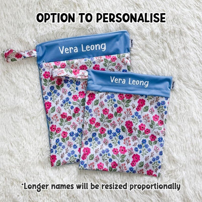 Wet Bag Design 20 – Flowers - Option to personalise