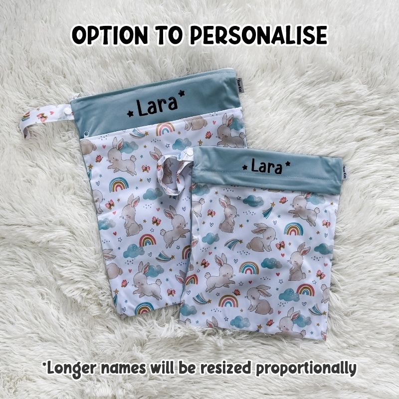 Wet Bag Design 30 – Bunnies & Sky - Option to personalise