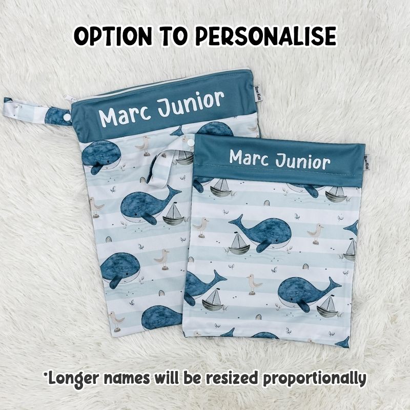 Wet Bag Design 37 – Whale - Option to personalise