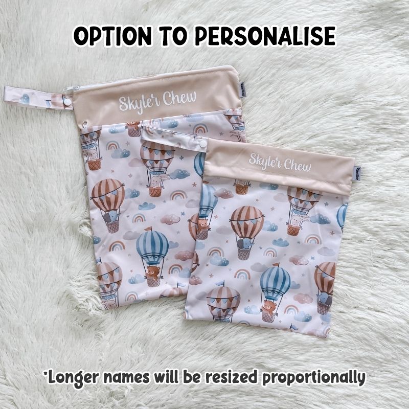Wet Bag Design 4 – Hot Air Balloon - Option to personalise