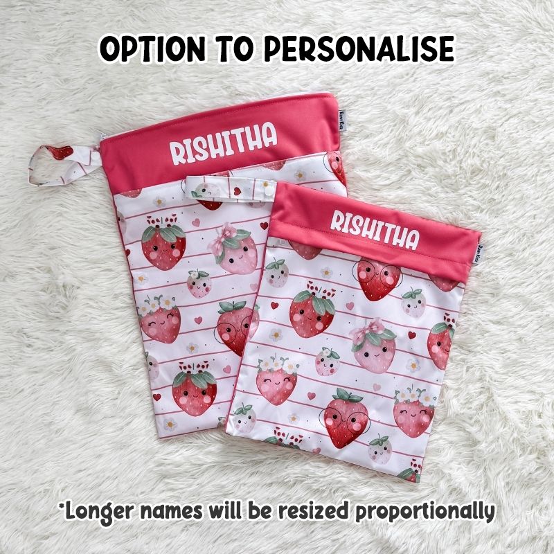 Wet Bag Design 44 – Strawberry - Option to personalise