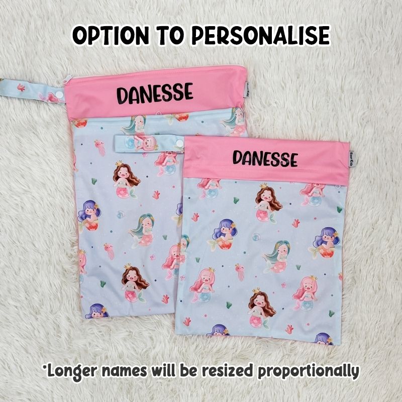 Wet Bag Design 55 – Mermaid - Option to personalise