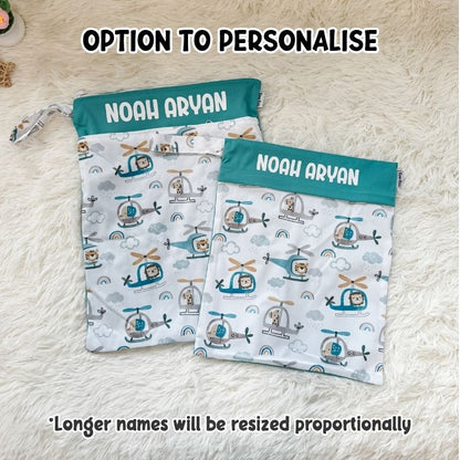 Wet Bag Design 56 – Animal Helicopter - Option to personalise