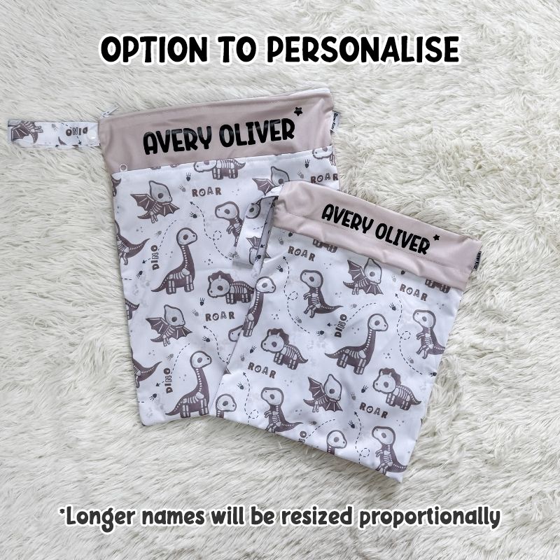 Wet Bag Design 57 – Dinosaur Fossils - Option to personalise