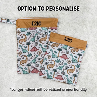 Wet Bag Design 7 – Dinosaurs - Option to personalise