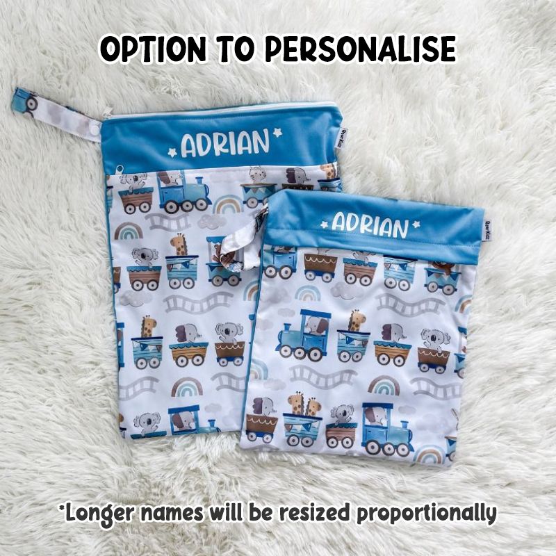 Wet Bag Design 76 – Animal Train - Option to personalise