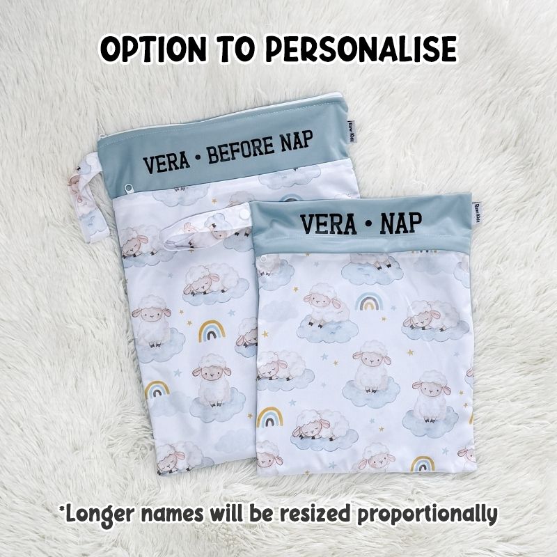 Wet Bag Design 8 – Sleeping Sheep - Option to personalise
