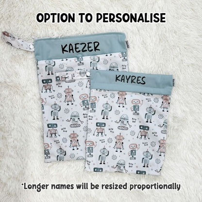 Wet Bag Design 81 – Robots - Option to personalise