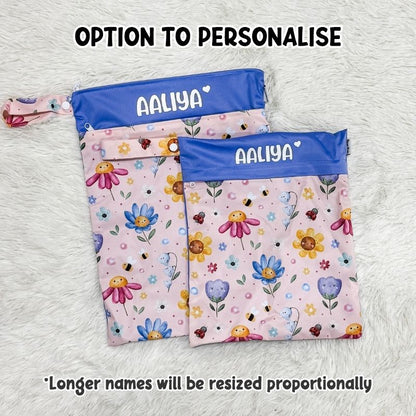 Wet Bag Design 97 – Cute Flowers - Option to personalise